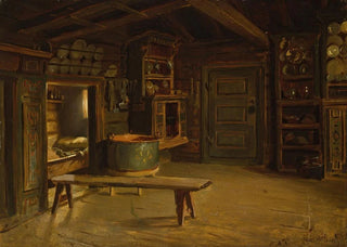 Adolph Tidemand - Farm Interior from Gulsvik in Hallingdal.webp