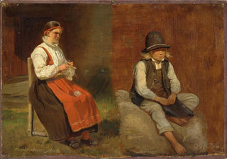 Adolph Tidemand - Figur Studies from Mora in Sweden.webp