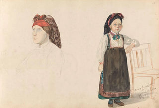 Adolph Tidemand - Kvinne med tulleplagg Anne Jacobsdatter Dalen.webp