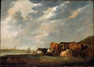Aelbert Cuyp - Cattle near the Maas with Dordrecht in the distance.webp