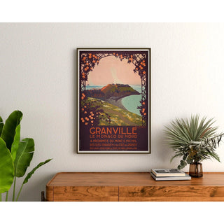 Affiche Granville ancienne – La Monaco du Nord, vue sur la mer