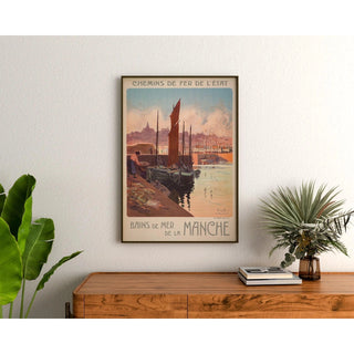 Affiche Granville vintage – Bains de mer de la Manche