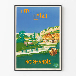Affiche Normandie vintage – L’été… l’État années 1930
