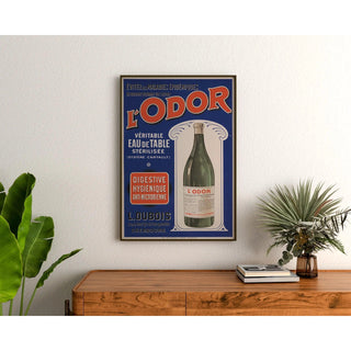 Affiche publicitaire vintage – Eau de table L’Odor