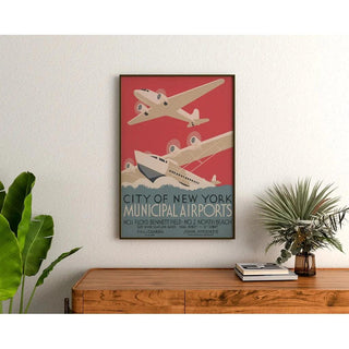 Affiche vintage - City of New York Municipal Airports