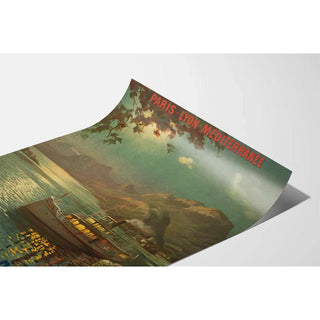 Affiche vintage PLM - Lac d'Annecy par François-Charles Cachoud