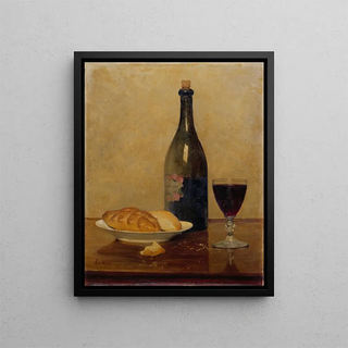 Albert Anker - Stillleben Alter Wein und Brot.webp