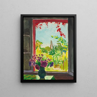 Albert Marquet - Bouquet sur une table devant la fentre Mricourt.webp