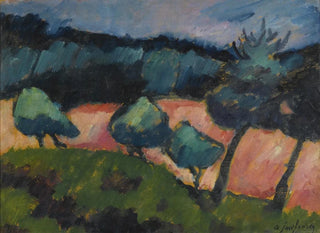 Alexej von Jawlensky - Bume und Dnen in Prerow Trees and dunes in Prerow.webp