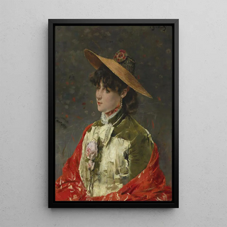 Alfred Stevens - Femme Au Chapeau De Paille.webp