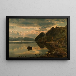 Amaldus Nielsen - Aftenstemning Skogsfjord Mandal.webp