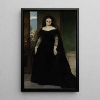 Arnold Bcklin - Portrait of the Actress Fanny Janauschek.webp