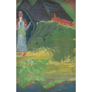 Arnold Peter WeiszKubnan - Girl in front of a Shepherds Hut.webp