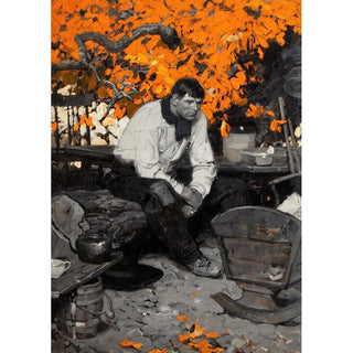 Babysitting - Dean Cornwell | Reproduction Tableau Décoration murale affiche copie