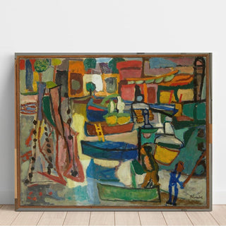 Bateaux à Collioure - Sasza Blonder | Reproduction Tableau Décoration murale affiche copie