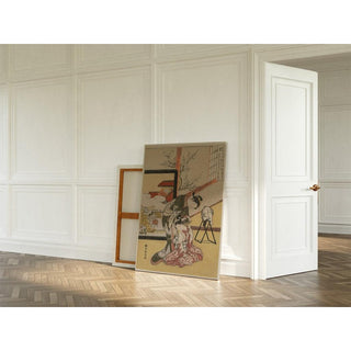 Bienveillance - Courtisane rasant le cou de son serviteur Cinq vertus confucéennes - Suzuki Harunobu | Reproduction Tableau Décoration murale affiche copie