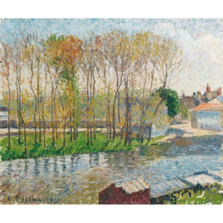 Bords du Loing à Moret - Camille Pissarro | Reproduction Tableau Décoration murale affiche copie