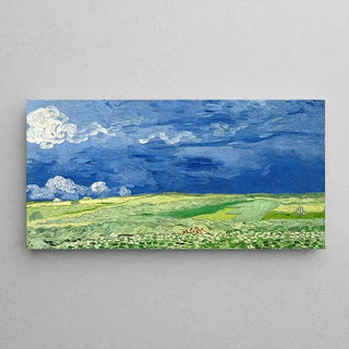 Champs de blé sous un ciel de pluie - Vincent Van Gogh | Reproduction Tableau Décoration murale affiche copie