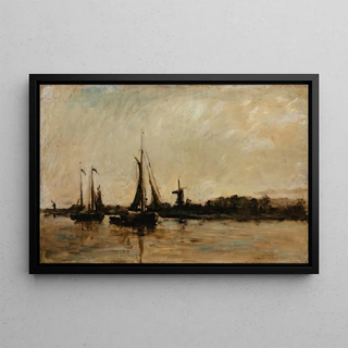 Charles Franois Daubigny - Landscape With A Canal In Holland.webp