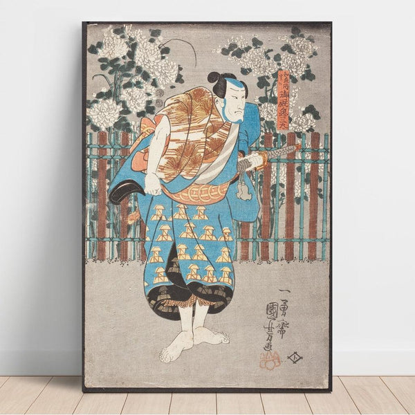 Reproductie van het schilderij Chiemon, maar in werkelijkheid Onmaya no Kisanda - Utagawa Kuniyoshi