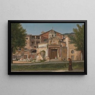 Christoffer Wilhelm Eckersberg - A Section of the Via Sacra Rome The Church of Saints Cosmas and Damian.webp