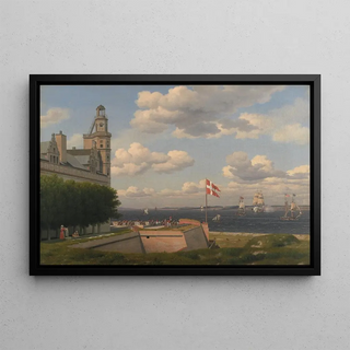 Christoffer Wilhelm Eckersberg - A View towards the Swedish Coast from the Ramparts of Kronborg Castle.webp