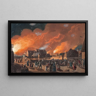 Christoffer Wilhelm Eckersberg - Kbenhavn Natten Mellem 4 Og 5 September Set Fra Christianshavn.webp