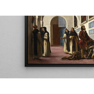 Christophe Colomb et son fils à La Rábida - Eugène Delacroix | Reproduction Tableau Décoration murale affiche copie