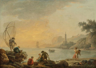 ClaudeJoseph Vernet - Sunrise With Fishermen.webp