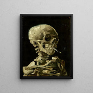 Crâne de squelette fumant une cigarette - Vincent Van Gogh | Reproduction Tableau Décoration murale affiche copie