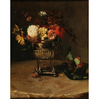 Dahlias et Capucines à l'Urne d'Argent - Jacques-Émile Blanche | Reproduction Tableau Décoration murale affiche copie