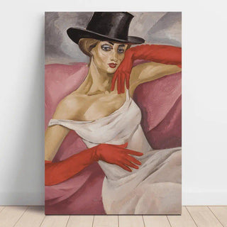 Dame au chapeau haut de forme - Boris Grigoriev | Reproduction Tableau Décoration murale affiche copie