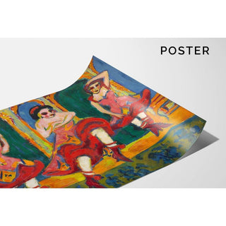 Danseurs de Czardas - Ernst Ludwig Kirchner | Reproduction Tableau Décoration murale affiche copie