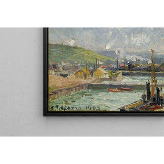 Darse de Pêche et Bassin Duquesne, Dieppe - Camille Pissarro | Reproduction Tableau Décoration murale affiche copie