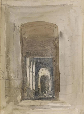 David Cox - Study For The Door Of The Church Of SaintRoch Paris.webp
