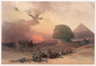 David Roberts - Approach of the simoom Desert of Gizeh.webp