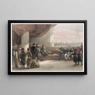 David Roberts - Interview with The Viceroy of Egypt at His palace at Alexandria May 12th 1839.webp
