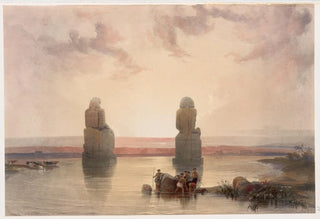 David Roberts - Statues of Memnon at Thebes during the inundation.webp