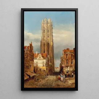 David Roberts - Tower of the church of St Rombouts Mechelen.webp