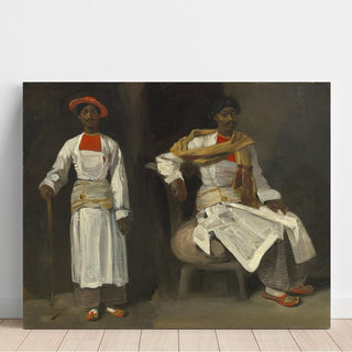 Deux études d'un indien de Calcutta, assis et debout - Eugène Delacroix | Reproduction Tableau Décoration murale affiche copie