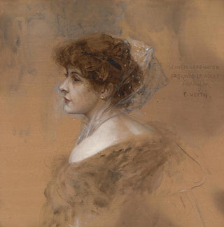 Eduard Veith - Dreiviertelportrt einer jungen Frau.webp