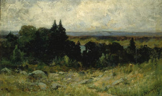 Edward Mitchell Bannister - Untitled landscape fields with rocks and trees.webp