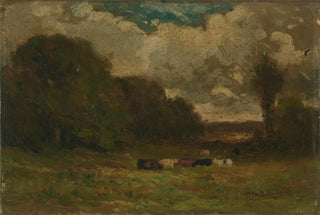 Edward Mitchell Bannister - Untitled landscape with cows and trees.webp