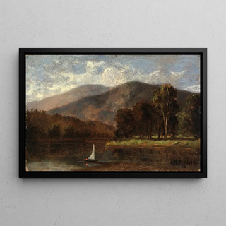 Edward Mitchell Bannister - Untitled sailboat in river.webp
