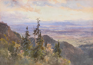 Edward Theodore Compton - An der Benediktenwand Blick auf Schlehdorf und den Kochelsee.webp