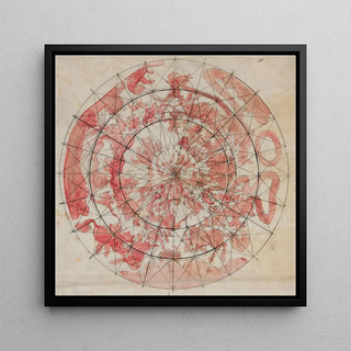 Kunstdruk | Studie van compositie met zodiacale figuren voor de muurschildering van het plafond van de Uren in de Kamer van het Capitool van de staat Pennsylvania in Harrisburg - Edwin Austin Abbey