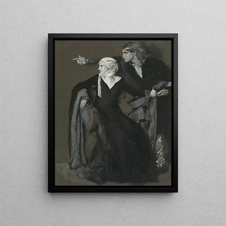 Edwin Austin Abbey - Hamlet Why look you there look how it steals away out at the portal Act III Scene iv Hamlet.webp