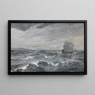 Edwin Austin Abbey - Seascape with sailing boat.webp