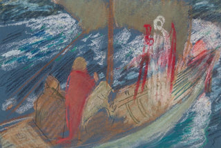 Edwin Austin Abbey - Study for Solomons Ship in The Quest of the Holy Grail mural series at Boston Public Library.webp