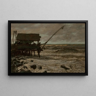 Elihu Vedder - Fishing Hut Off Pierhead Viareggio Italy.webp